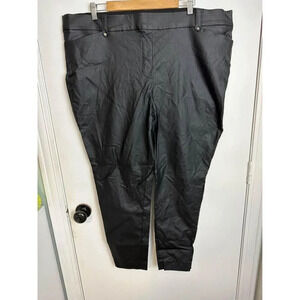 Black Faux Leather Pants Maurices Size 24w #0321